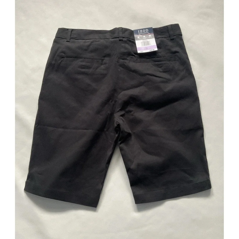 Izod Approved Schoolwear Size 11‎ Black Skinny Bermuda Shorts School Uniform